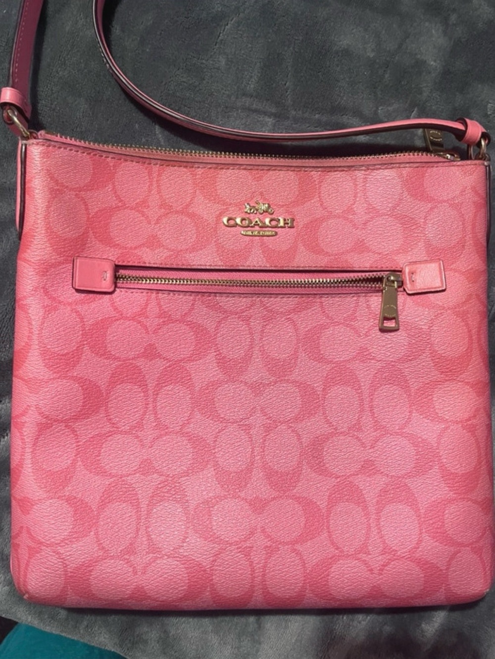 COACH Pink Signature Crossbody Bag